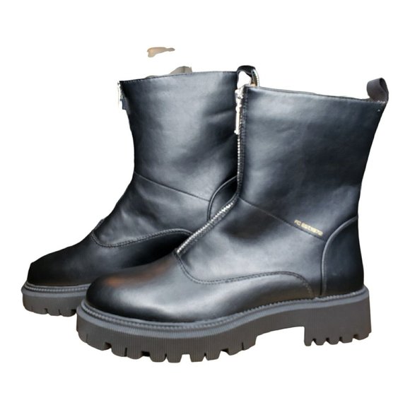 French Connection Women's Julie Front Zipper Boots Women's, black, Size 11 NWT - Picture 1 of 12
